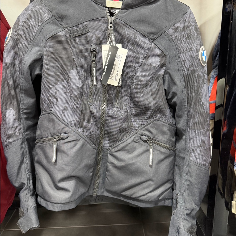 BMW Dark Gray Camouflage Jacket for bikers with protection.